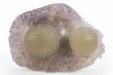 Spectacular Botryoidal Fluorite Spheres on Amethyst - India #305996-1